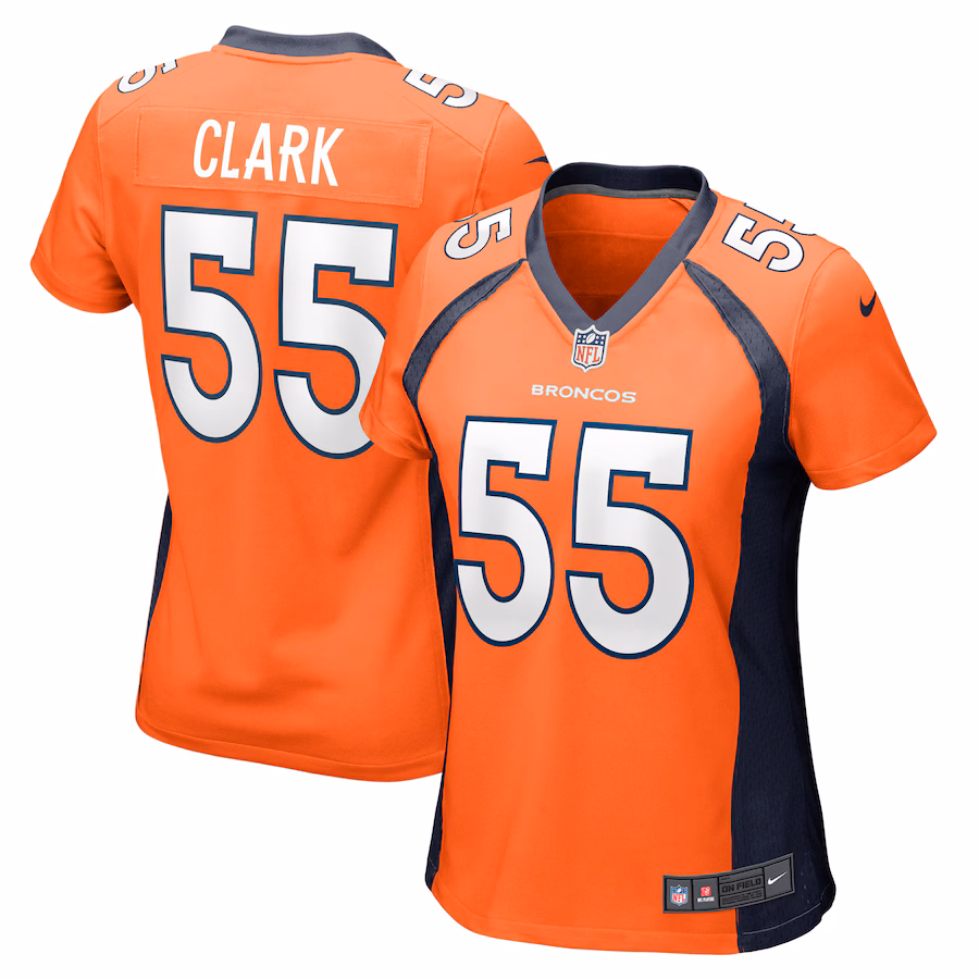 Women's Denver Broncos Frank Clark Nike Orange Team Game Jersey