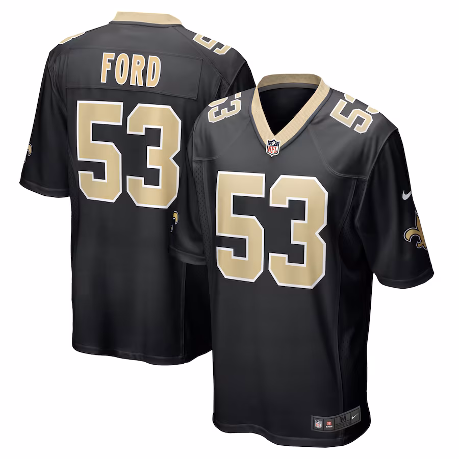 Men's New Orleans Saints Jaylan Ford Nike Black Game Jersey