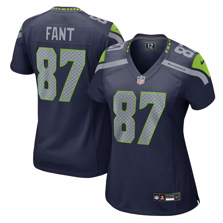 Women's Seattle Seahawks Noah Fant Nike College Navy Team Game Jersey