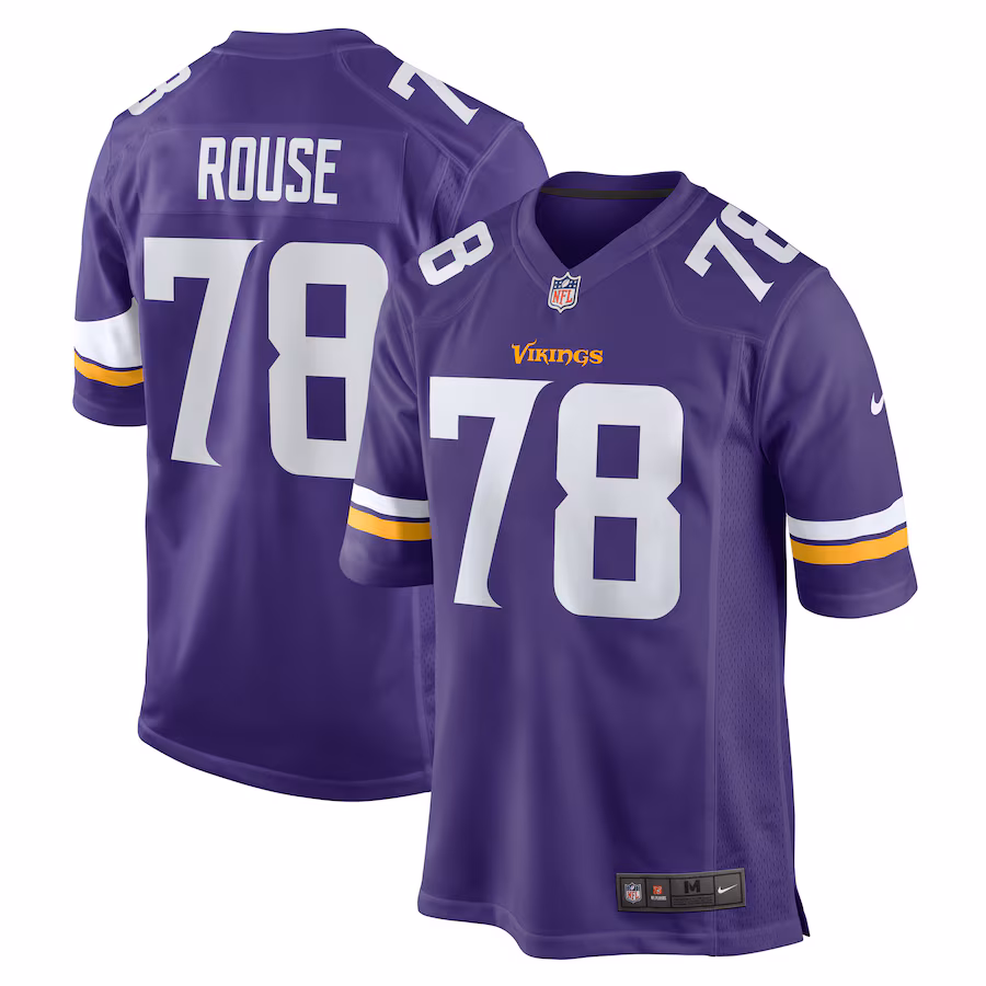 Men's Minnesota Vikings Walter Rouse Nike Purple Game Jersey