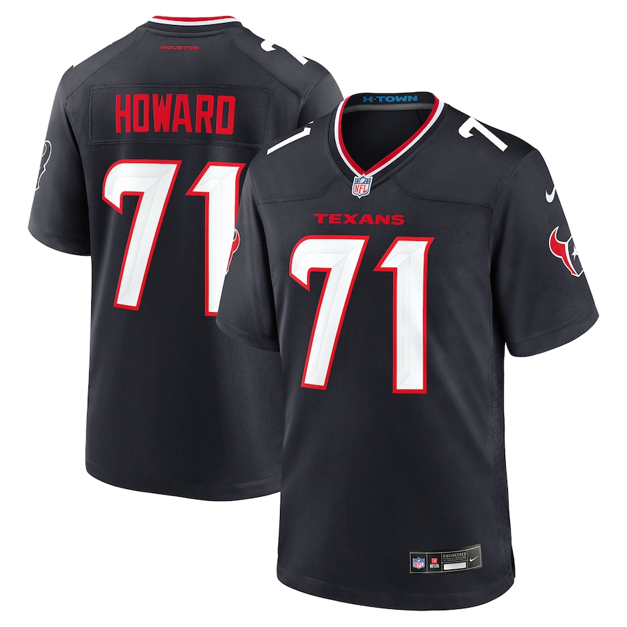 Men's Houston Texans Tytus Howard Nike Navy Team Game Jersey