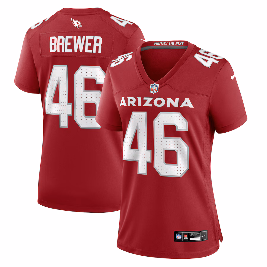 Women's Arizona Cardinals Aaron Brewer Nike Cardinal Game Jersey