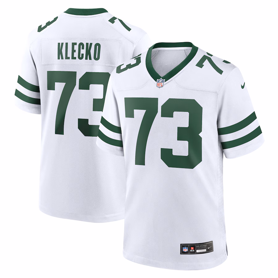 Men's New York Jets Joe Klecko Nike White Legacy Retired Player Game Jersey
