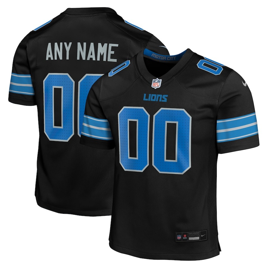 Women's Detroit Lions Nike Black Alternate Custom Game Jersey