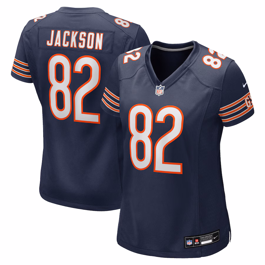 Women's Chicago Bears John Jackson Nike Navy Game Jersey