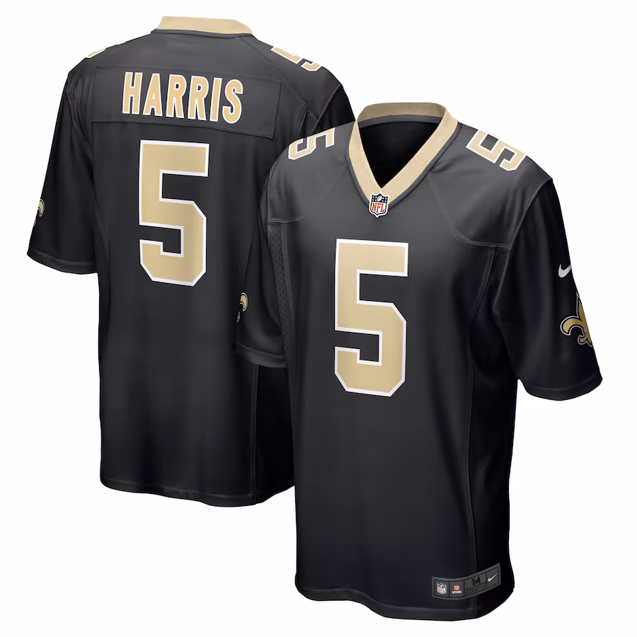 Men's New Orleans Saints Will Harris Nike Black Game Jersey