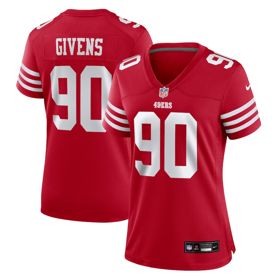 Women's San Francisco 49ers Kevin Givens Nike Scarlet Game Jersey