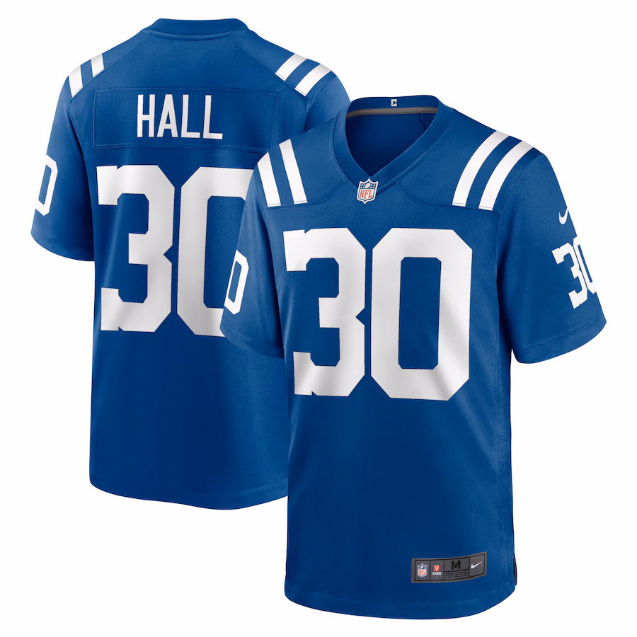 Men's Indianapolis Colts Darren Hall Nike Royal Team Game Jersey