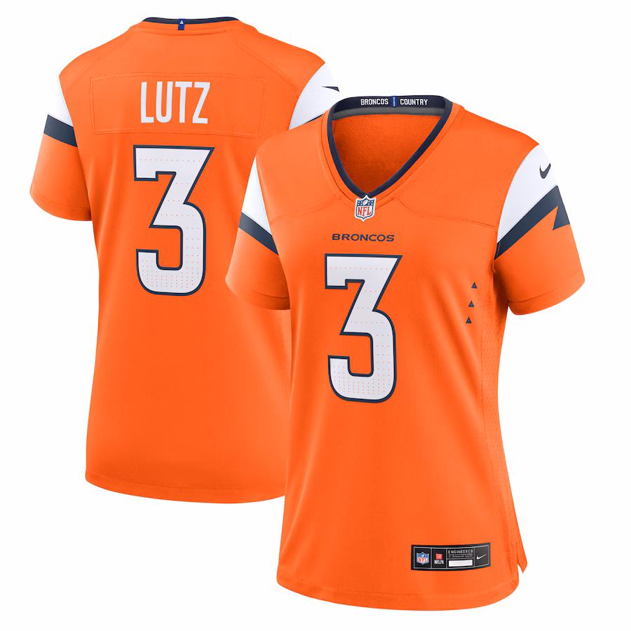 Women's Denver Broncos Wil Lutz Nike Orange Team Game Jersey