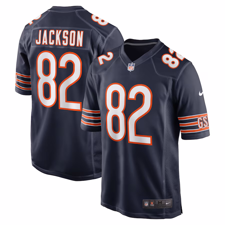 Men's Chicago Bears John Jackson Nike Navy Game Jersey