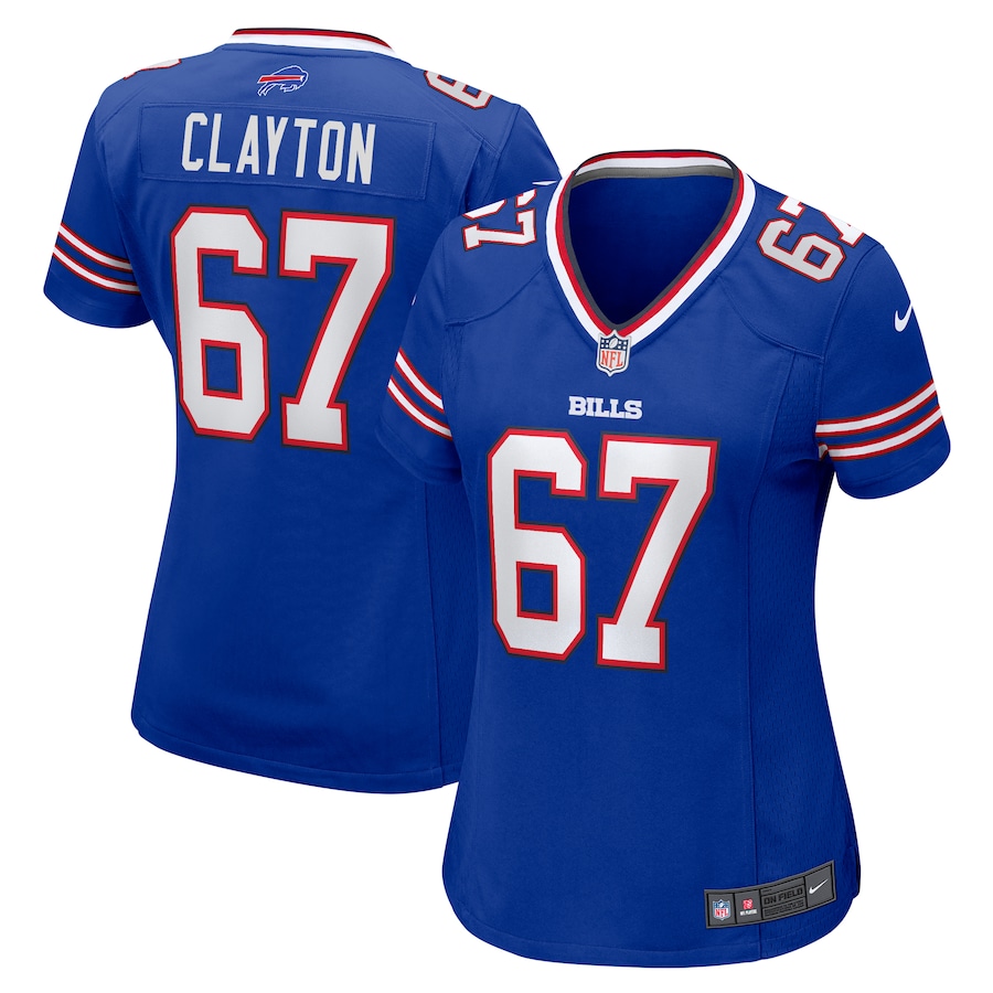 Women's Buffalo Bills Travis Clayton Nike Royal Game Jersey