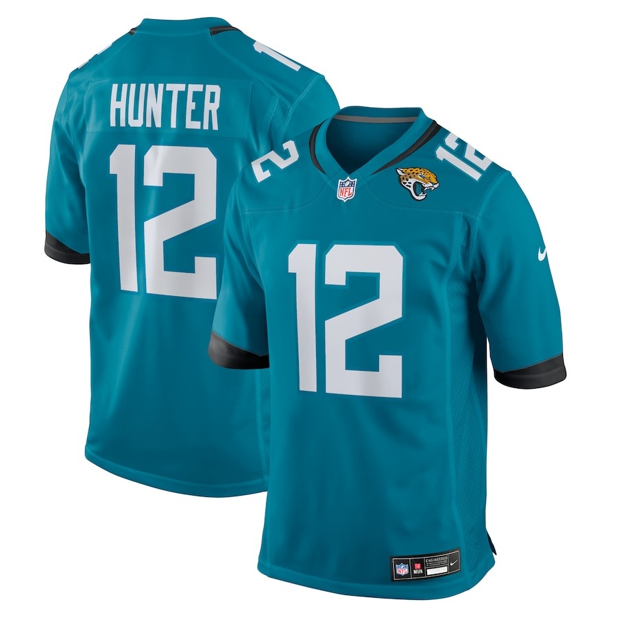 Men's Jacksonville Jaguars Travis Hunter Nike Teal 2025 NFL Draft First Round Pick Game Jersey