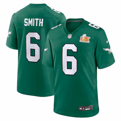 Men's Philadelphia Eagles DeVonta Smith Nike Kelly Green Super Bowl LIX 2nd Alternate Game Jersey