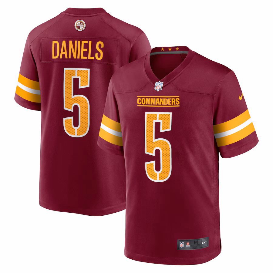 Men's Washington Commanders Jayden Daniels Nike Burgundy  Player Game Jersey
