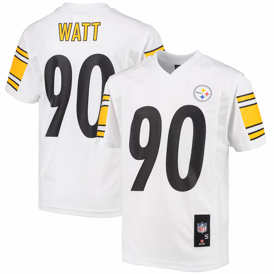 Youth Pittsburgh Steelers T.J. Watt White Replica Player Jersey