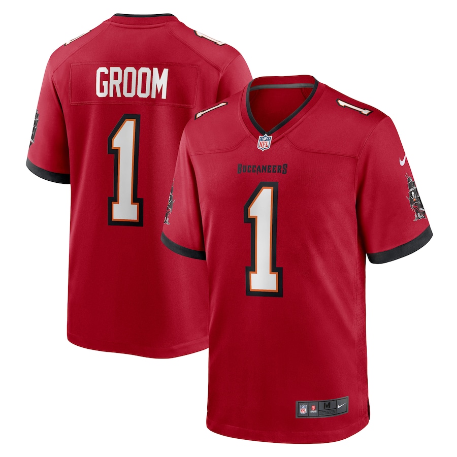 Men's Tampa Bay Buccaneers Number 1 Groom Nike Red Game Jersey