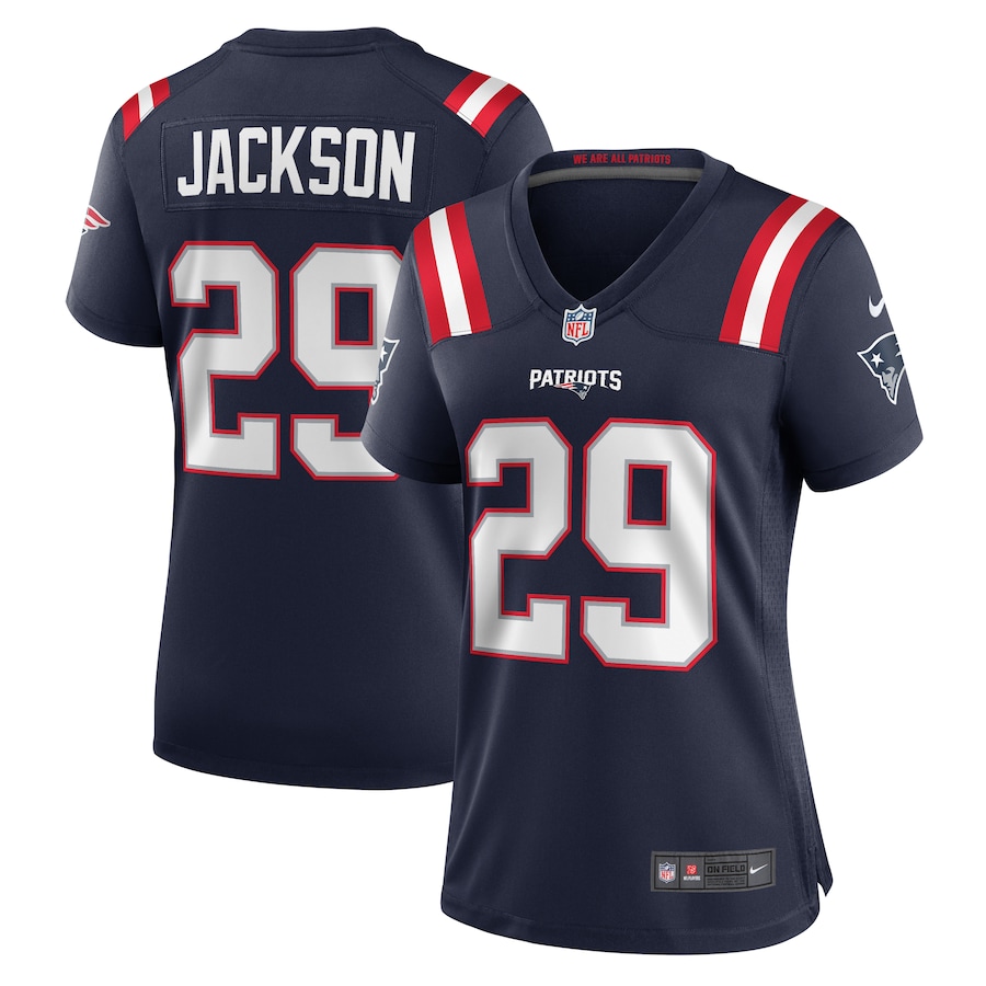Women's New England Patriots JC Jackson Nike Navy Game Jersey