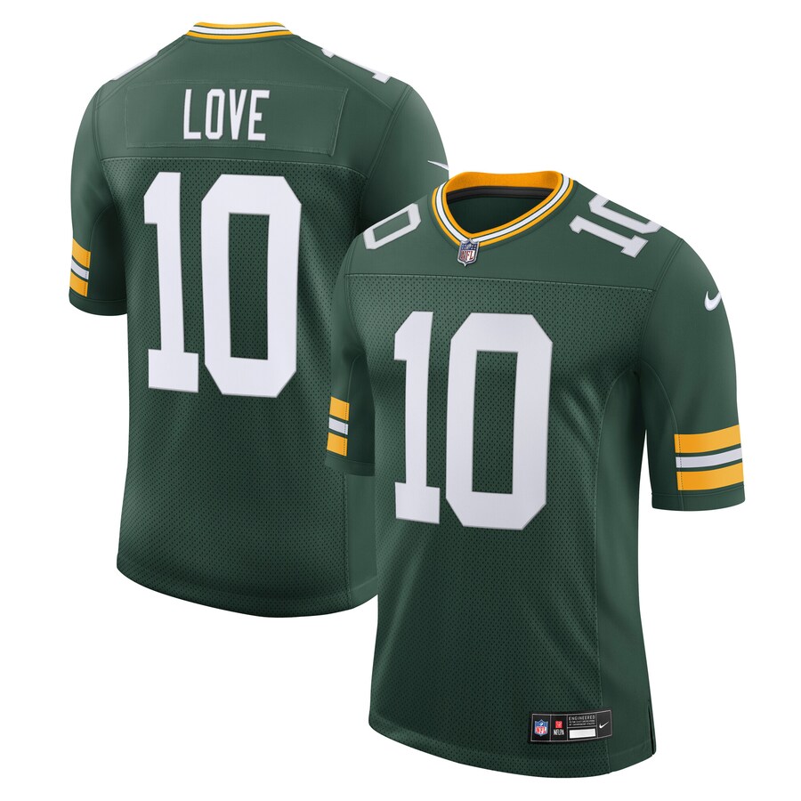 Men's Green Bay Packers Jordan Love Nike Green Team Vapor Untouchable Limited Jersey