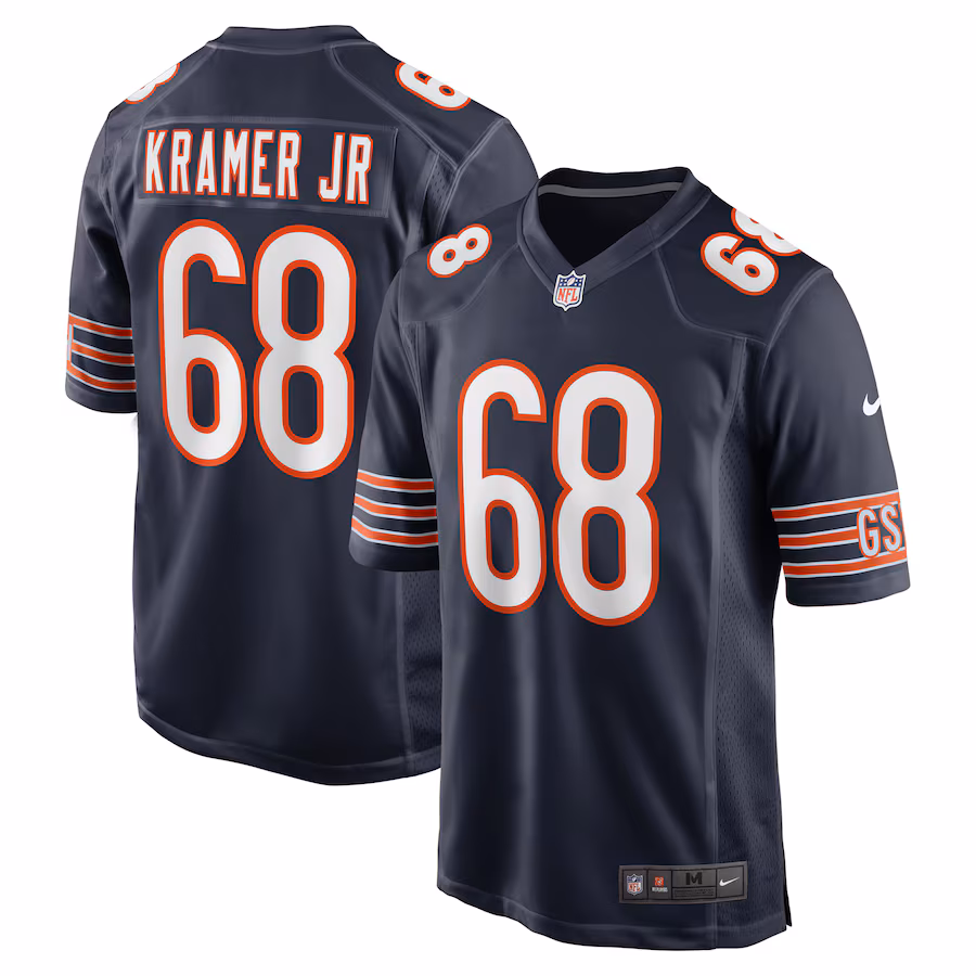 Men's Chicago Bears Doug Kramer Jr. Nike Navy Game Jersey