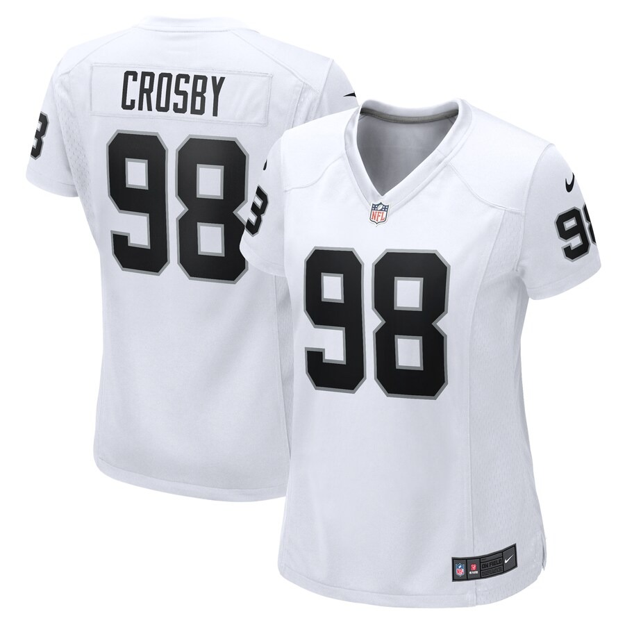 Women's Las Vegas Raiders Maxx Crosby Nike White Game Jersey