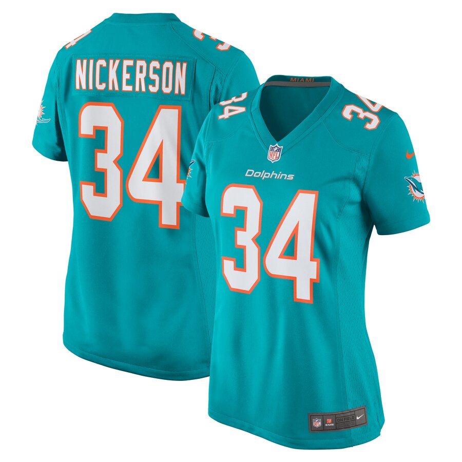 Women's Miami Dolphins Parry Nickerson Nike Aqua Team Game Jersey