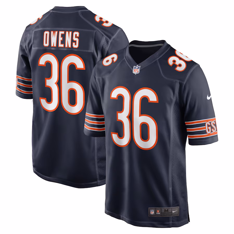 Men's Chicago Bears Jonathan Owens Nike Navy Game Jersey