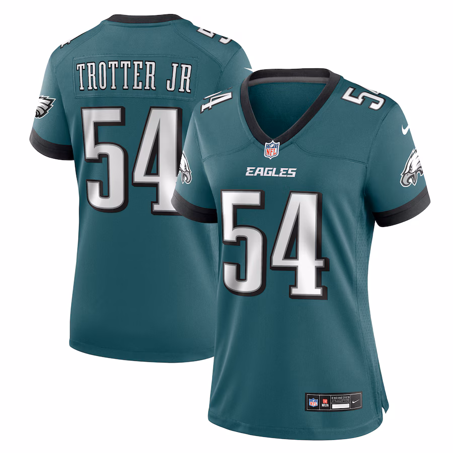 Women's Philadelphia Eagles Jeremiah Trotter Jr. Nike Midnight Green Team Game Jersey