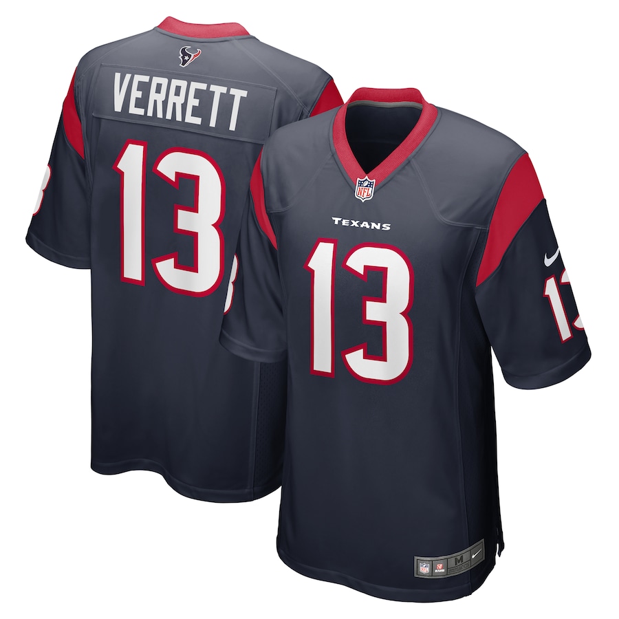 Men's Houston Texans Jason Verrett Nike Navy Game Jersey