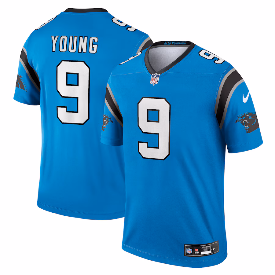 Men's Carolina Panthers Bryce Young Nike Blue Legend Jersey