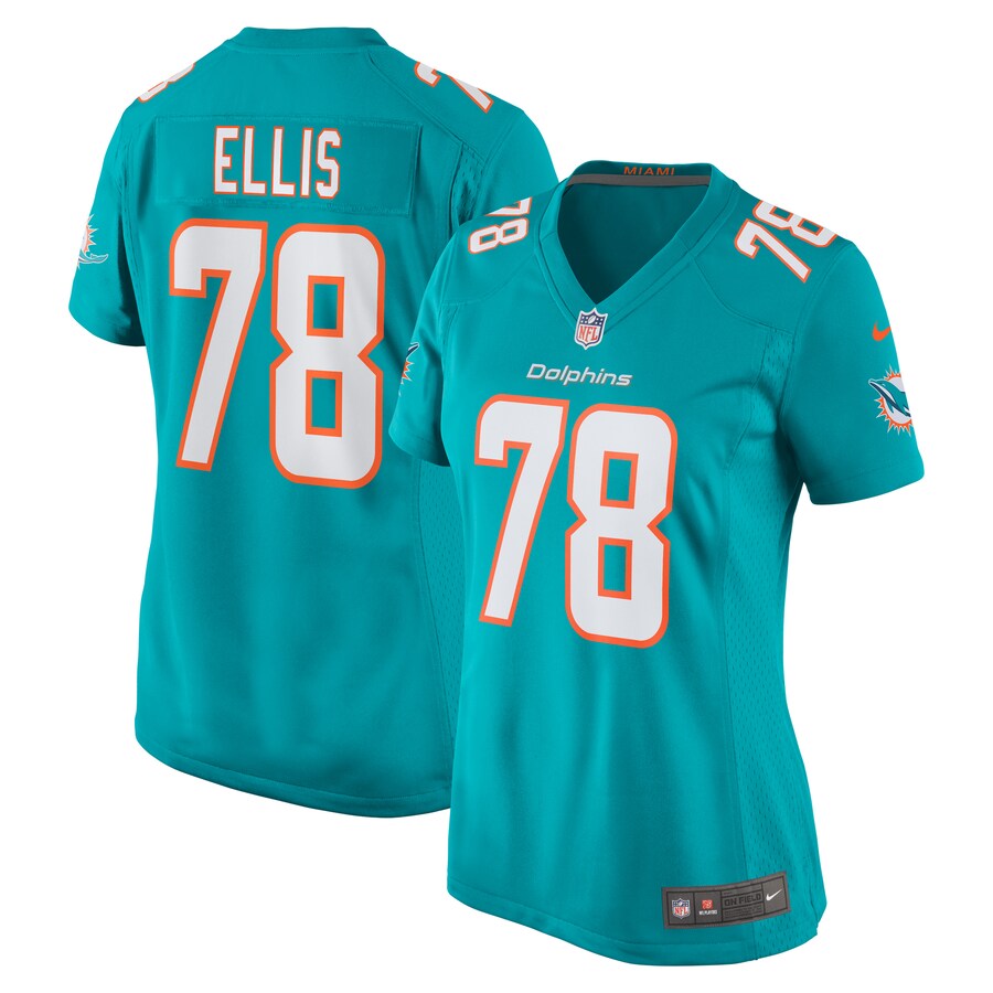 Women's Miami Dolphins Justin Ellis Nike Aqua Game Jersey