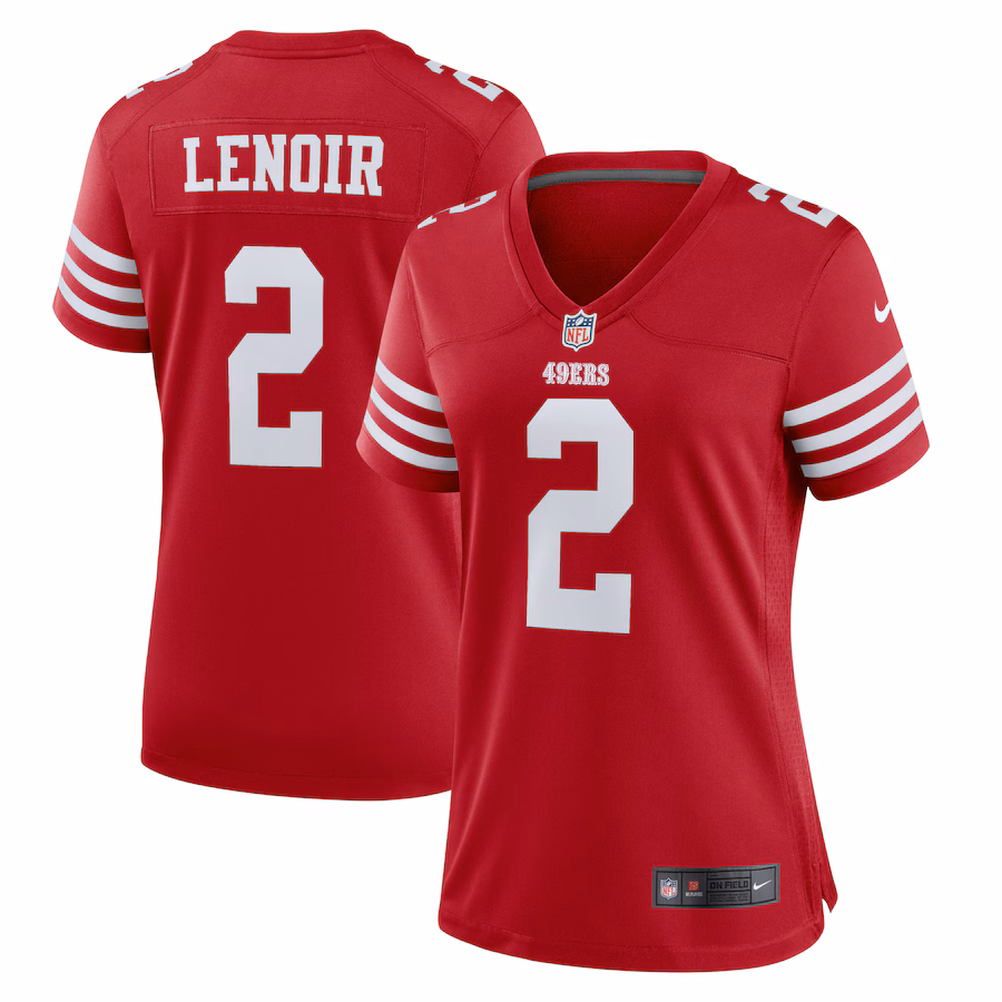 Women's San Francisco 49ers Deommodore Lenoir Nike  Scarlet  Game Jersey