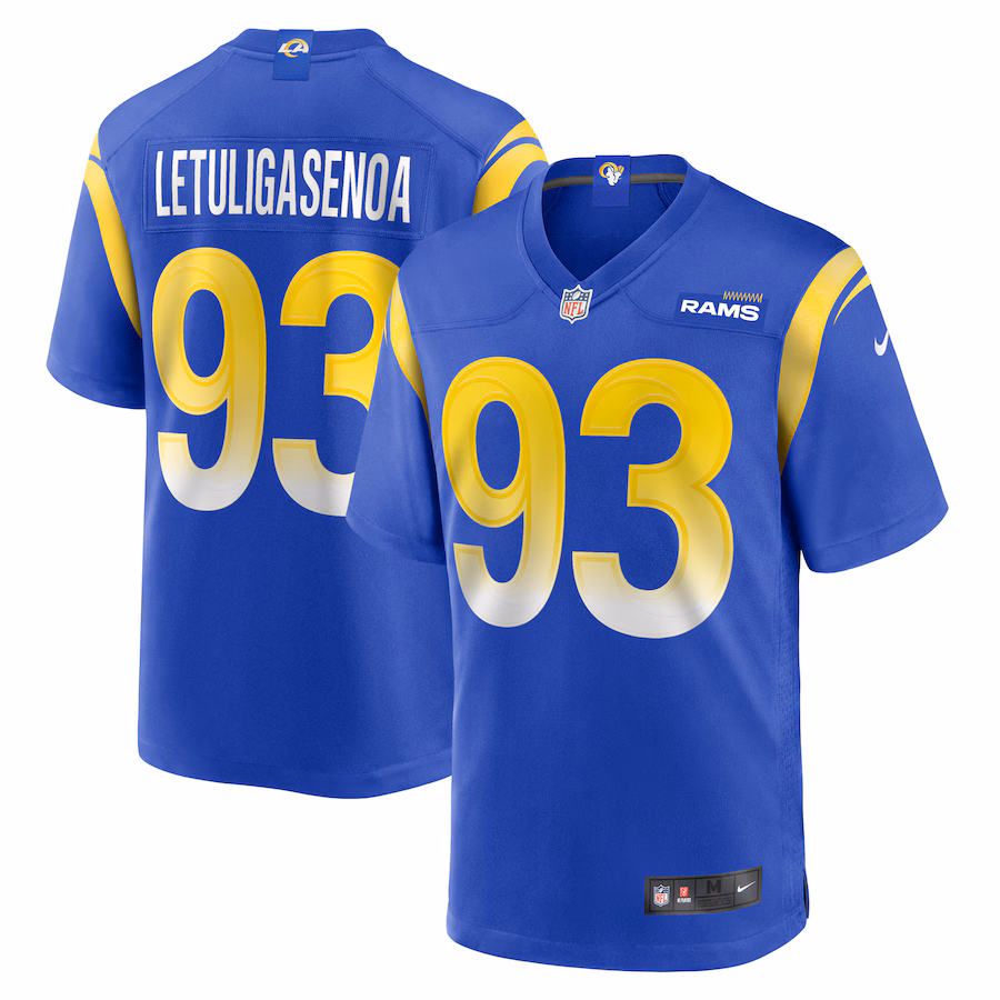 Men's Los Angeles Rams Tuli Letuligasenoa Nike Royal Game Jersey