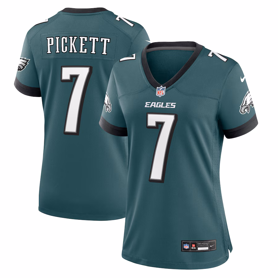 Women's Philadelphia Eagles Kenny Pickett Nike Midnight Green Game Jersey