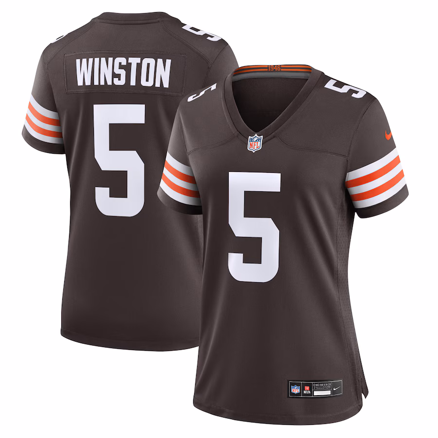 Women's Cleveland Browns Jameis Winston Nike Brown Game Jersey