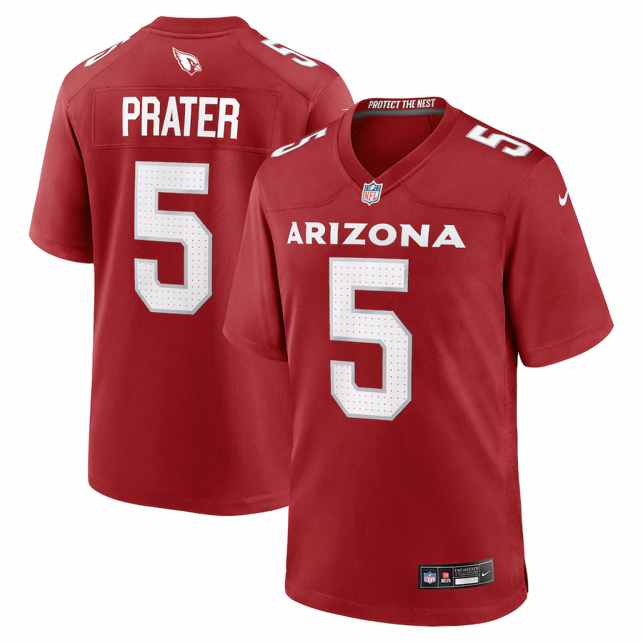 Men's Arizona Cardinals Matt Prater Nike Cardinal Team Game Jersey