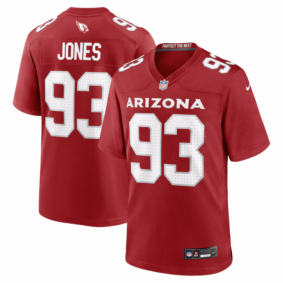 Men's Arizona Cardinals Justin Jones Nike Cardinal Team Game Jersey
