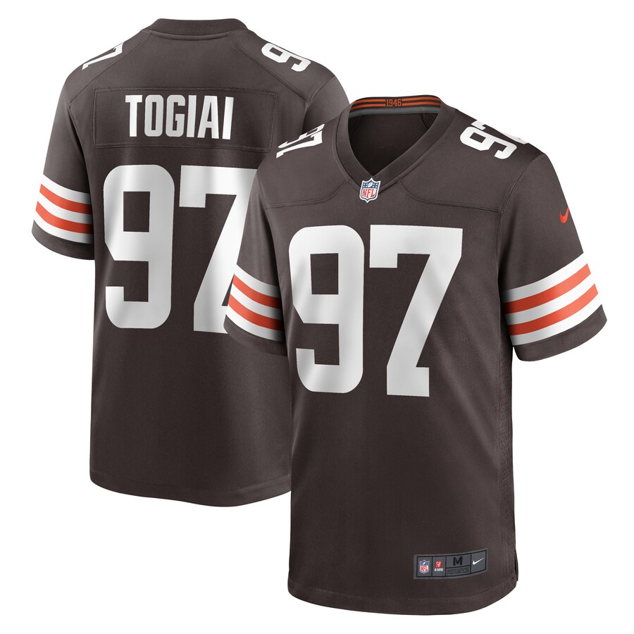 Men's Cleveland Browns Tommy Togiai Nike Brown Game Jersey