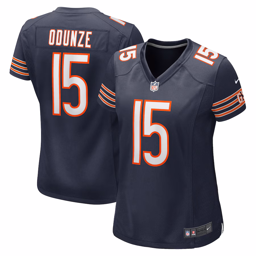 Women's Chicago Bears Rome Odunze Nike Navy Game Jersey