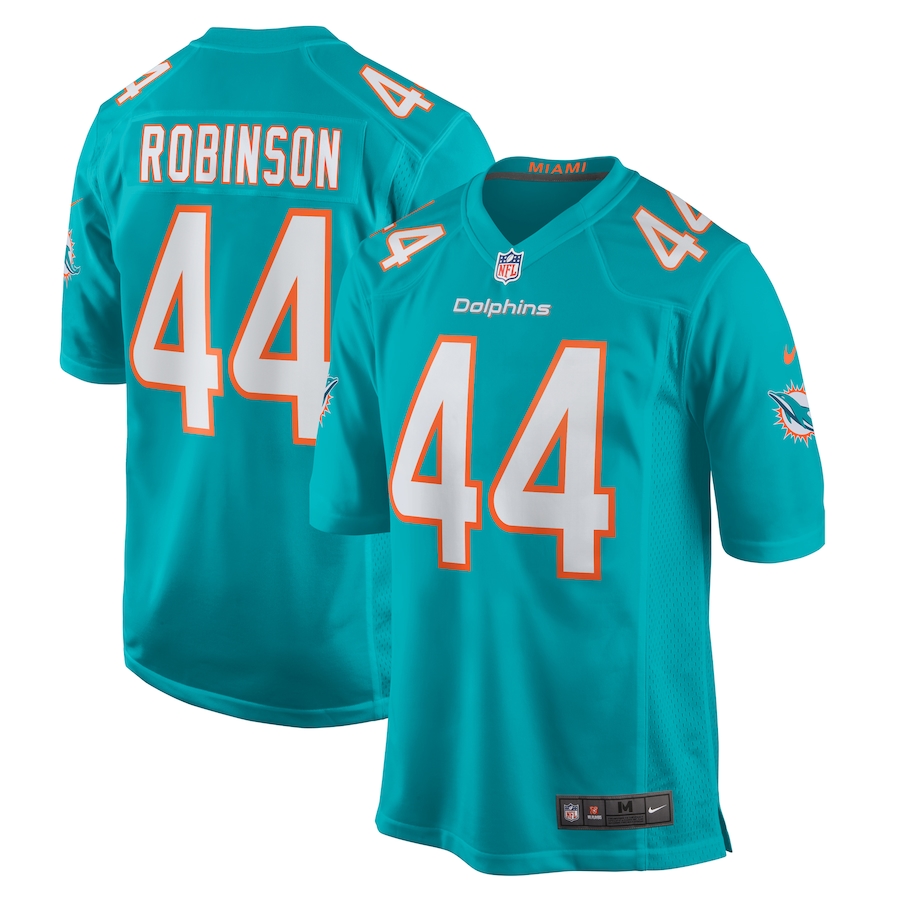 Men's Miami Dolphins Chop Robinson Nike Aqua Game Jersey