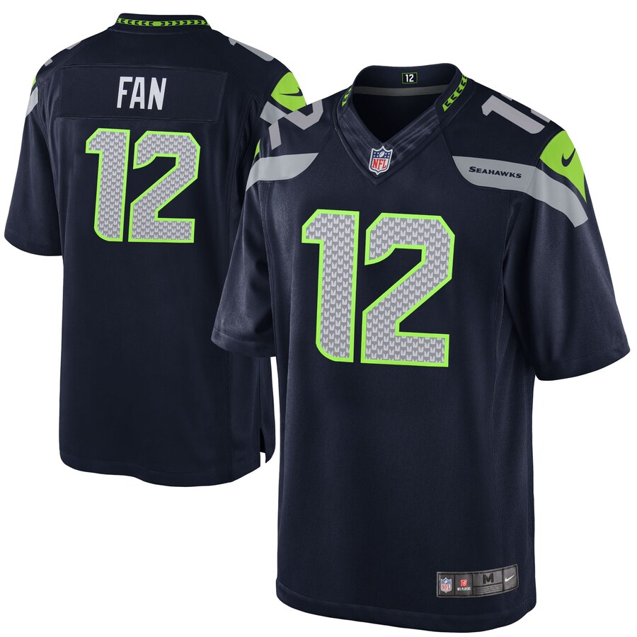 Youth Seattle Seahawks 12s Nike Navy Game Jersey