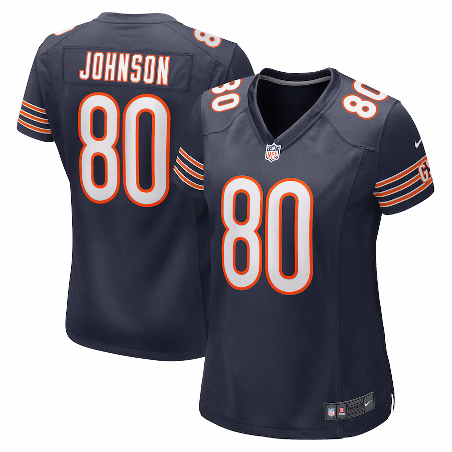 Women's Chicago Bears Collin Johnson Nike Navy Game Jersey