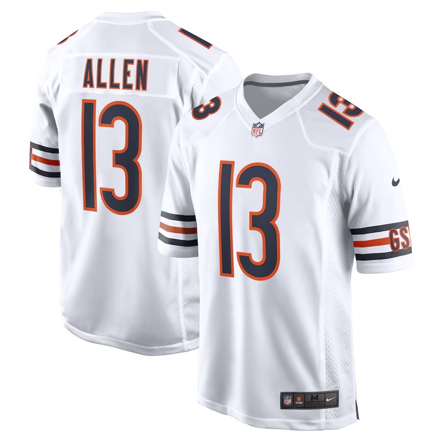 Men's Chicago Bears Keenan Allen Nike White Game Jersey