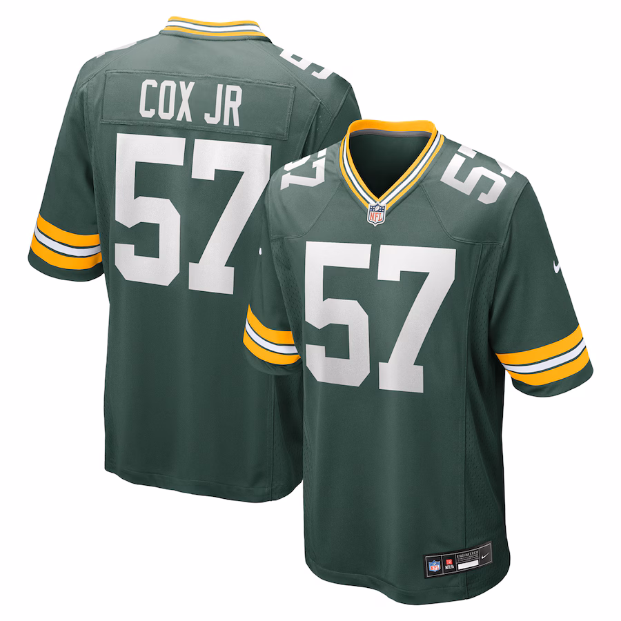 Men's Green Bay Packers Brenton Cox Jr. Nike Green Game Jersey