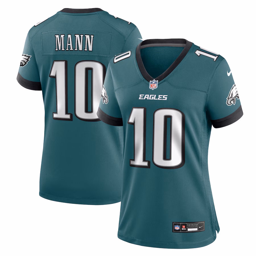 Women's Philadelphia Eagles Braden Mann Nike Midnight Green Team Game Jersey