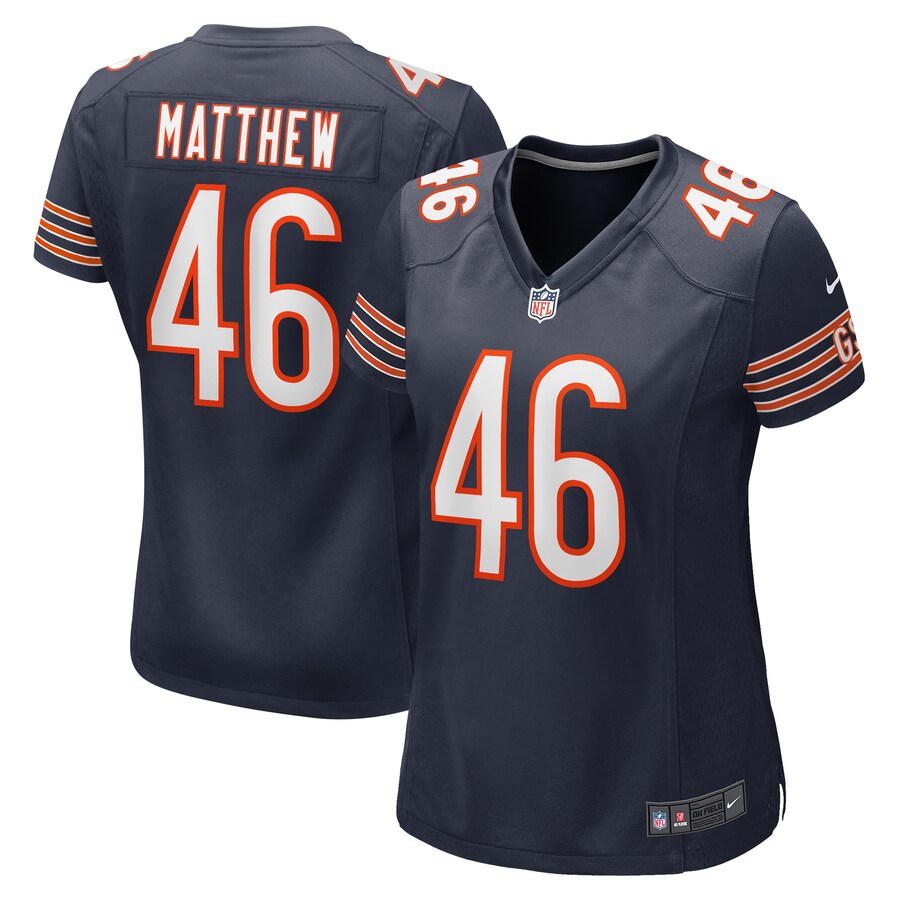 Women's Chicago Bears Christian Matthew Nike Navy Game Jersey