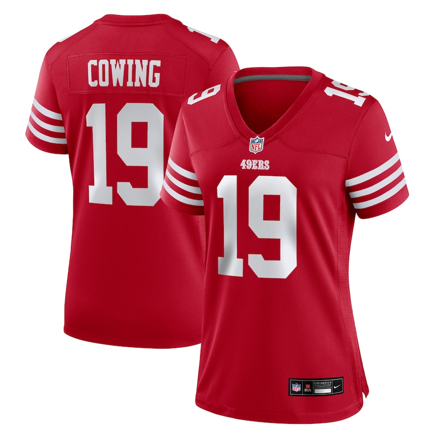 Women's San Francisco 49ers Jacob Cowing Nike Scarlet Game Jersey