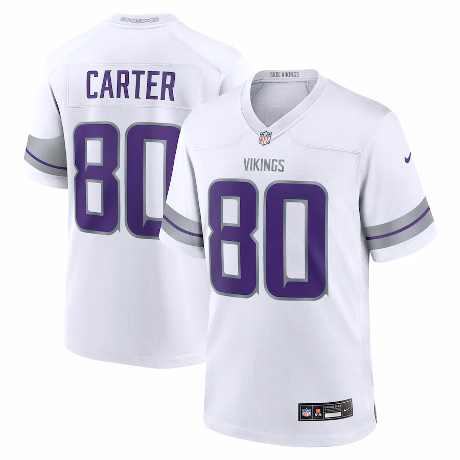 Men's Minnesota Vikings Cris Carter Nike White Alternate Retired Player Game Jersey
