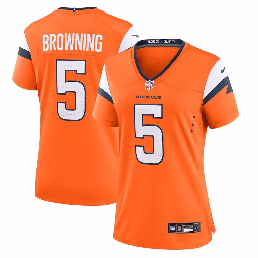 Women's Denver Broncos Baron Browning Nike Orange Team Game Jersey