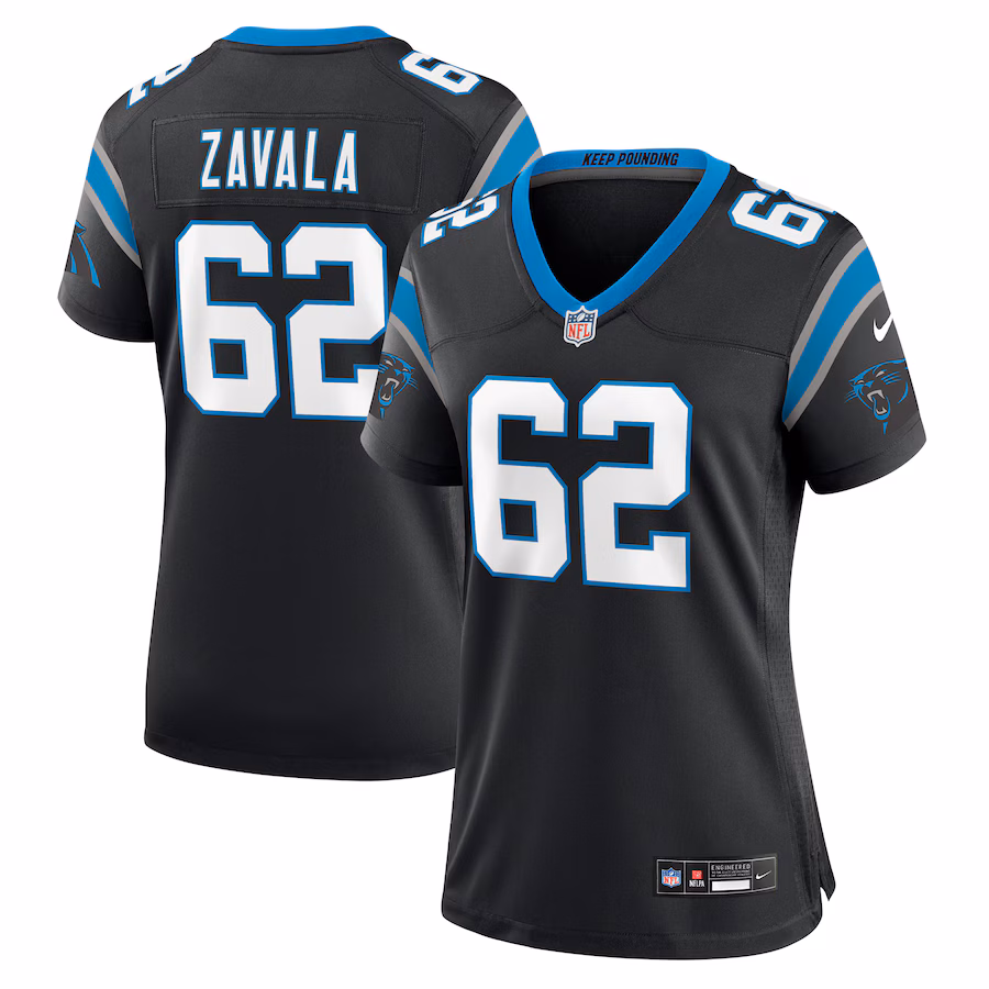 Women's Carolina Panthers Chandler Zavala Nike Black Game Jersey