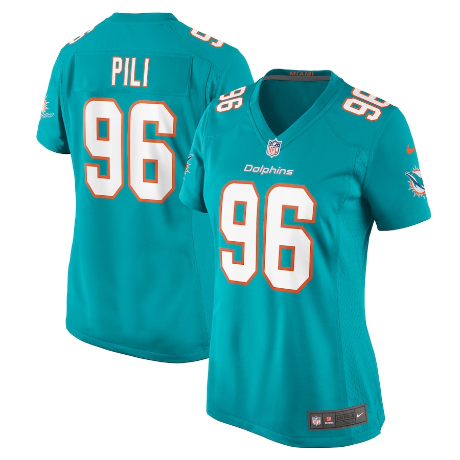 Women's Miami Dolphins Brandon Pili Nike Aqua Game Jersey